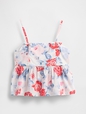 Kids Bow-Strap Peplum Top