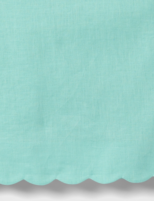 Kids Linen-Cotton Scalloped Top