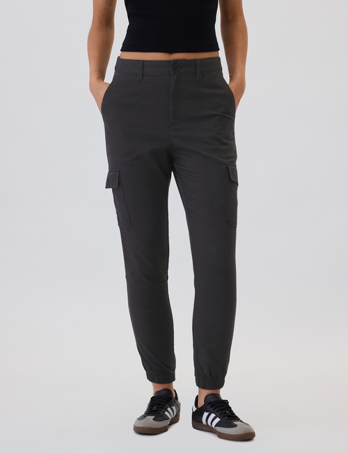 Girlfriend Khaki Cargo Joggers