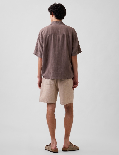 7" Linen-Blend Easy Shorts