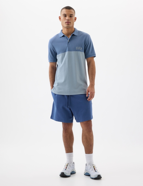 Gap Logo Colorblock Pique Polo Shirt