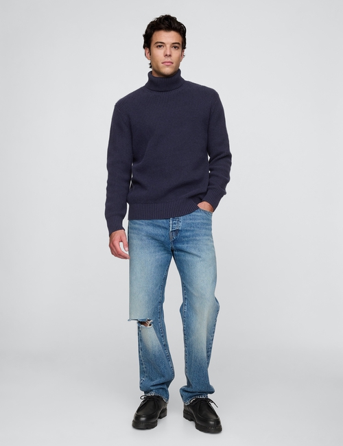 CashSoft Fair Isle Turtleneck Sweater