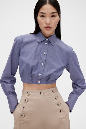 GapStudio Poplin Cropped Shirt