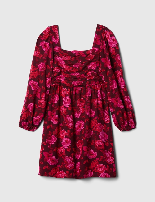 Kids Print Puff Sleeve Dress