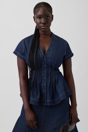 GAP X HFR IGDALYAH PEPLUM BLOUSE