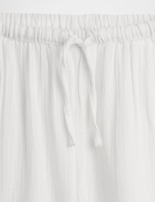 Kids Cotton Gauze Wide-Leg Pants