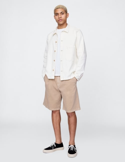 Pleated Khaki Shorts