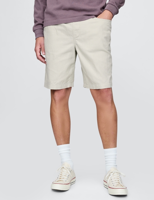Linen-Cotton Easy Shorts