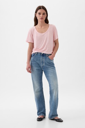 Linen-Blend T-Shirt