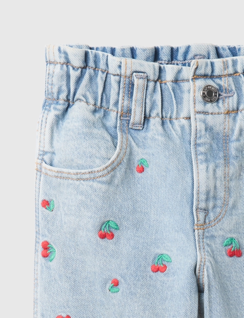 babyGap Embroidered Paperbag Mom Jeans