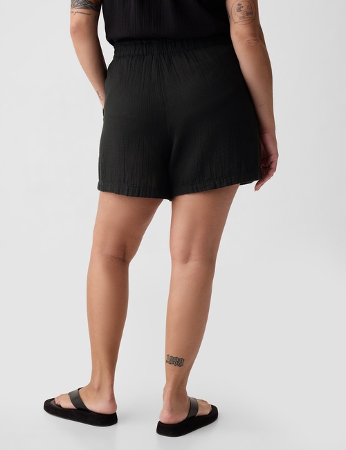 Crinkle Gauze Pull-On Shorts