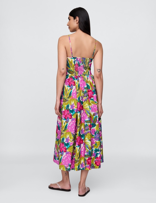 Floral V-Neck Midi Dress