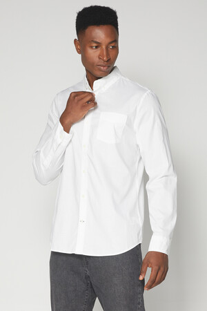 Stretch Poplin Shirt in Slim Fit