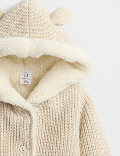 Baby Sherpa-Lined Cardigan