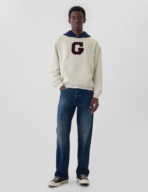 Colorblock Varsity Logo Hoodie