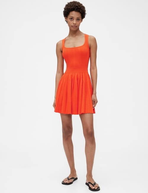 GapStudio Rib Pleated Mini Dress