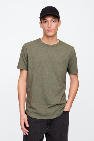 Lived-In Curved Hem Crewneck T-Shirt
