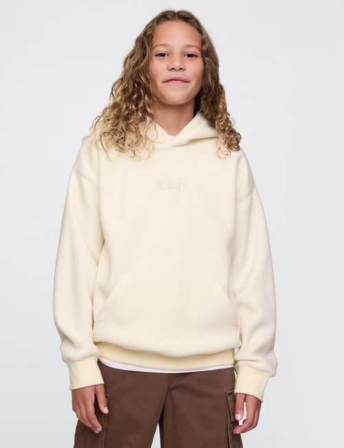 Kids Relaxed Gap Mini Logo Polar Fleece Hoodie