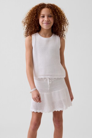 MB TIERED CROCHET SKORT