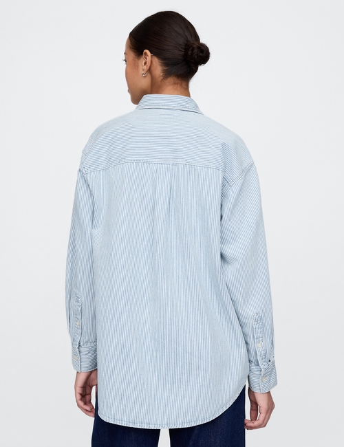 Denim Stripe Big Shirt