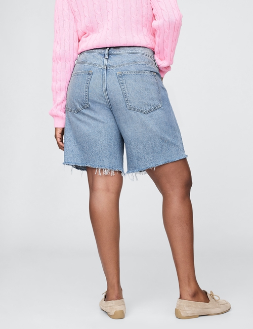8" Mid Rise '90s Loose Denim Bermuda Shorts
