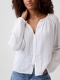 Oversized Gauze Top