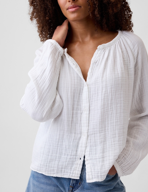 Oversized Gauze Top