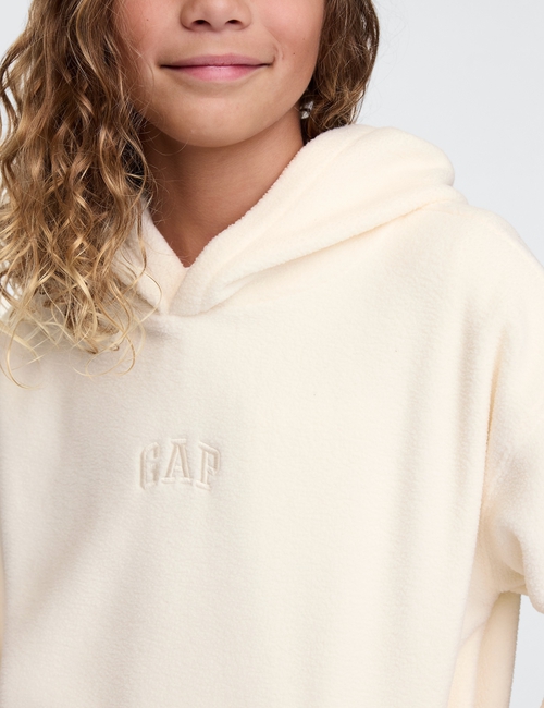 Kids Relaxed Gap Mini Logo Polar Fleece Hoodie