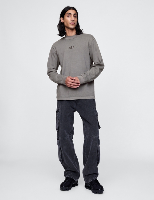 Mockneck Logo T-Shirt