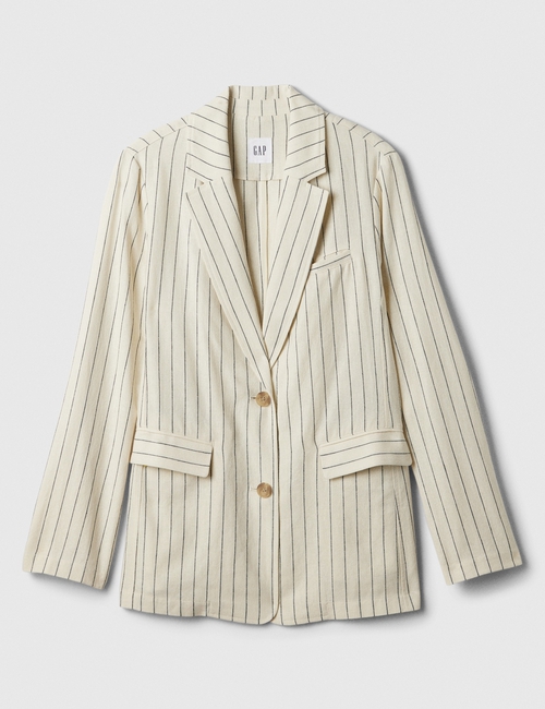 Relaxed Linen-Blend Blazer