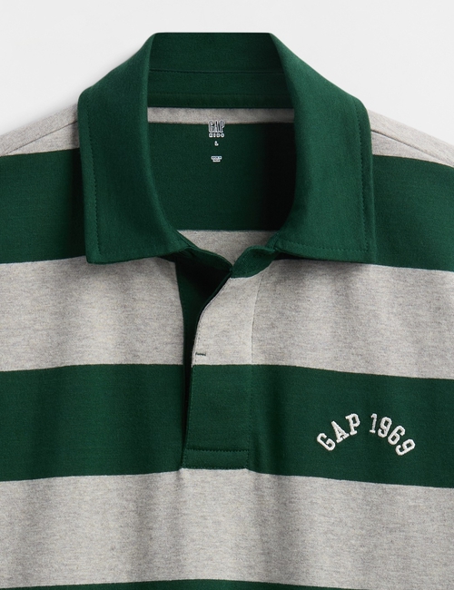 Kids Logo Stripe Polo Shirt
