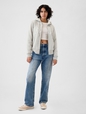 Relaxed Gap Logo Sherpa-Lined Zip Hoodie