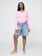 8" Mid Rise '90s Loose Denim Bermuda Shorts