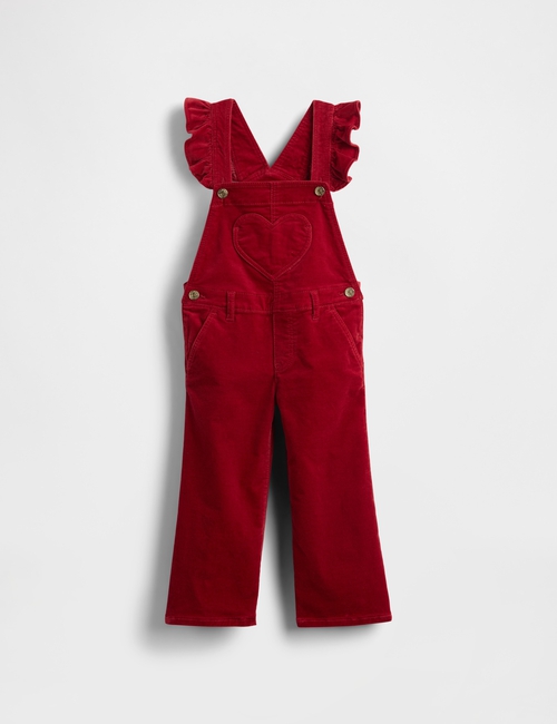 Baby & Toddler Velvet Heart Overalls