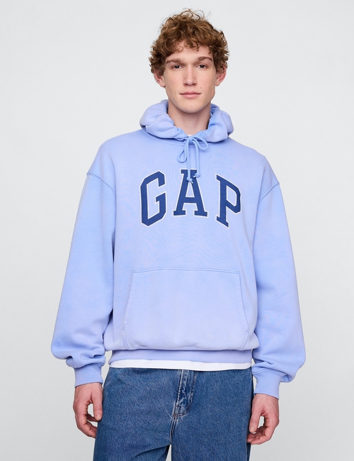 VintageSoft Oversized Logo Hoodie