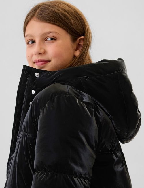 Kids Recycled Metallic Puffer Jacket