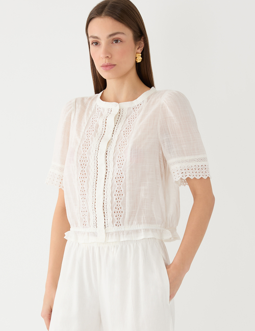 Lace-Trim Shirt