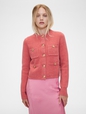GAP STUDIO CROPPED GOLD BUTTON JACKET CARDIGAN