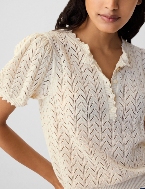 Gap × DÔEN Linen-Blend Pointelle Sweater