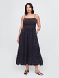 Crinkle Gauze Mixed Media Maxi Dress