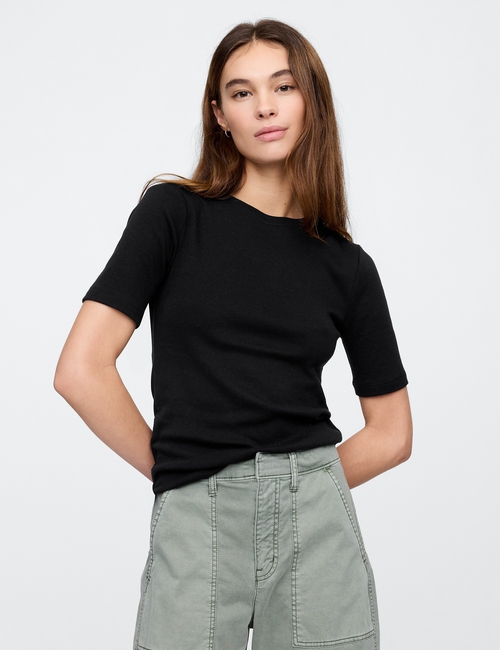 Favorite Ribbed Crewneck T-Shirt
