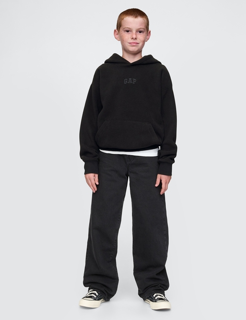 Kids Relaxed Gap Mini Logo Polar Fleece Hoodie