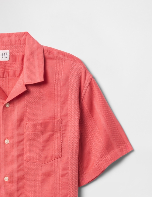 Kids Relaxed Linen-Blend Vacay Shirt