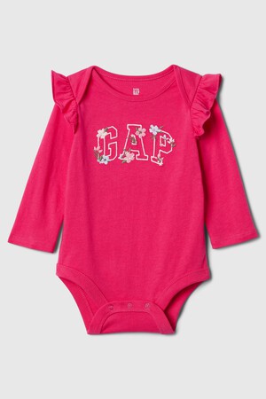 Baby Gap Logo Ruffle Bodysuit