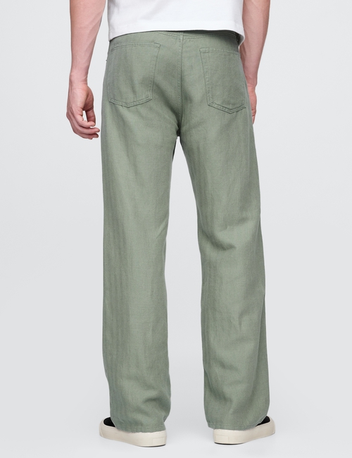 Linen-Cotton '90s Loose Herringbone Pants