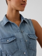 GapHeritage Western Denim Midi Dress