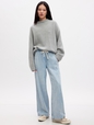 High Rise Wide-Leg Pull-On Jeans