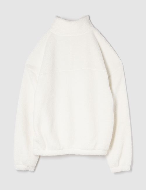 Relaxed Recycled Sherpa Quarter-Snap Sweatshirt