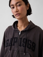 French Terry Oversized 1969 Logo Zip Hoodie