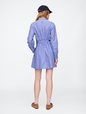 Stripe Poplin Mini Shirtdress